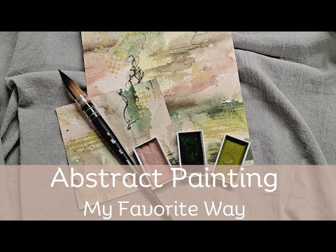 Видео: Простой урок по абстрактной акварельной живописи для начинающих: как нарисовать серию картин без ...