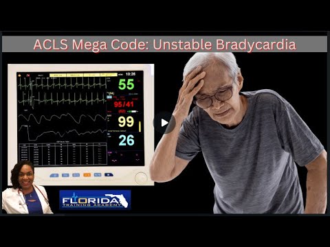 Видео: Обзор мегакода ACLS — Нестабильная брадикардия и чрескожная стимуляция #AHA #ACLS