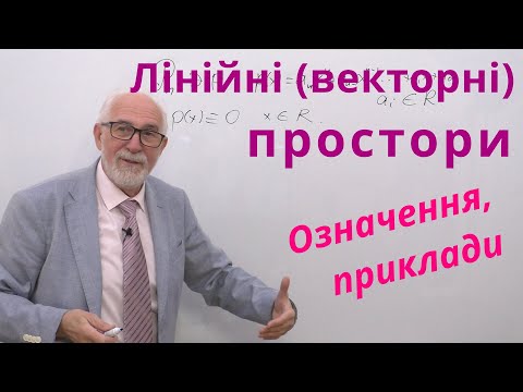 Видео: ЛАЛП01. Лінійні (векторні) простори. Означення і приклади.