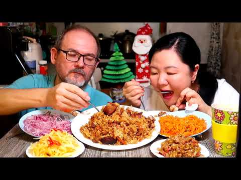Видео: Мукбанг Узбекский Плов /  Это МЕГА вкусно! / Mukbang Uzbek Plov