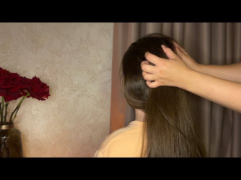 Видео: АСМР медленное расчесывание и массаж головы | ASMR slow combing and head massage ✨