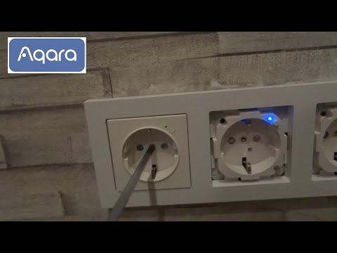 Видео: Как установить умную розетку Aqara H2 EU WP-P01D встраиваемую ZigBee в круглый подрозетник с рамками