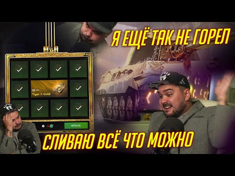 Видео: ИДУ ДО ПОБЕДЫ К Tiger II Gold!  СГОРЕЛ ВЕСЬ Tanks Blitz