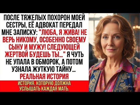 Видео: Я плакала, читая! После похорон сестры получила записку: "Не доверяй сыну и мужу!" Правда ужасна…