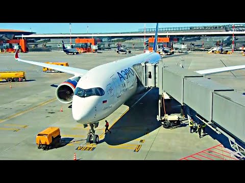 Видео: Полет на большом Airbus A350-900 Москва-Петербург Аэрофлот