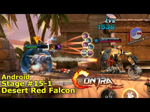 Видео: Level 15-1. Desert Red Falcon. Прохождение игры Contra Returns на Android