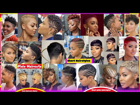 Видео: 100+ последних идей причесок и стрижек пикси для темнокожих женщин | Фото женских коротких стриже...