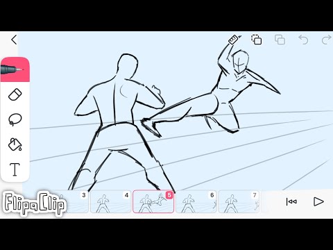 Видео: Как анимировать сцену драки в Flipaclip #бой