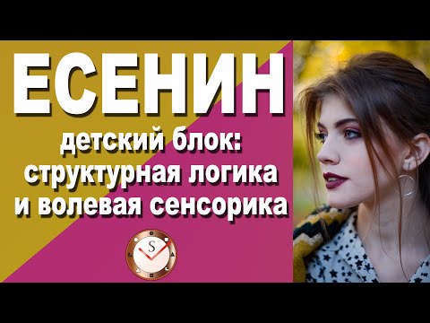 Видео: ЕСЕНИН (ИЭИ): ДЕТСКИЙ БЛОК. СТРУКТУРНАЯ ЛОГИКА И ВОЛЕВАЯ СЕНСОРИКА. СОЦИОНИКА. ИНТЕРВЬЮ. ЛИРИК.
