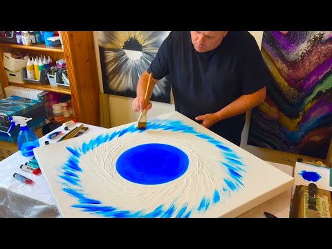 Видео: НОВИНКА!!! ОЧЕНЬ ПРИЯТНОЕ ОЩУЩЕНИЕ! ТЕКСТУРА с моделирующей пастой и 🌀 синими оттенками / Создани...