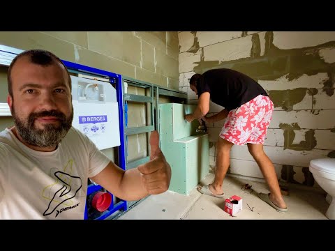 Видео: НАЧАЛИ ОТДЕЛКУ В ВАННОЙ КОМНАТЕ! НЕ ОЖИДАЛИ, ЧТО ПОЛУЧИТСЯ ТАК ХОРОШО) #стройка