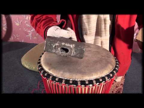 Видео: Настройка барабана джембе.
