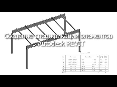 Видео: Создание спецификации элементов в Autodesk REVIT