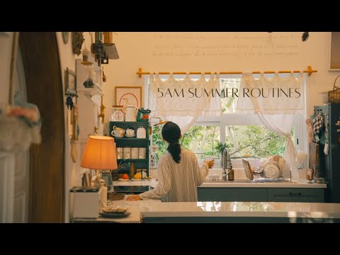 Видео: Летние утра в 5 🕔🌿 Спокойное начало и маленькие планы на перемены 🔖