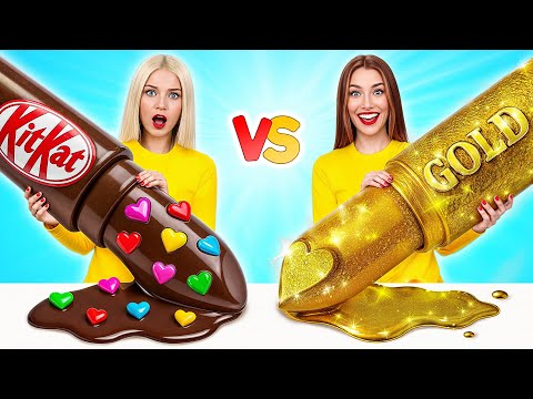 Видео: Челлендж. Шоколадная Еда vs Настоящая еда | Смешные Рецепты с Едой от Candy DO