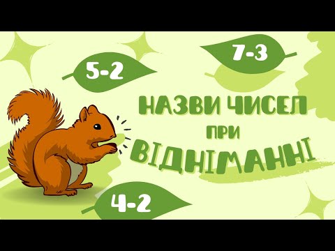 Видео: Математика. 1 клас. Нази чисел при відніманні. Зв’язок дій віднімання і додавання | Уроки