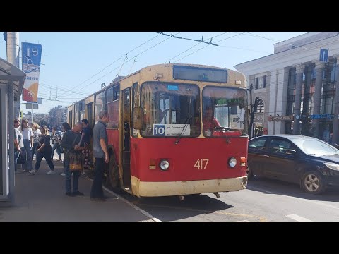 Видео: Троллейбус №10 (Калуга). Улица Кирова - Азарово