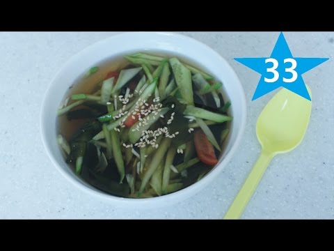 Видео: Корейская окрошка - нянгуги / Cold cucumber soup/ 오이냉국