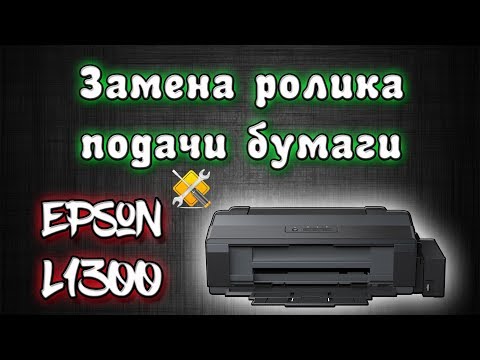 Видео: Замена ролика подачи бумаги Epson L1300. Не берет бумагу.