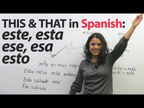 Видео: Этот, тот, эти, те по испански: ESTE, ESTA, ESE, ESA, ESTO и другие