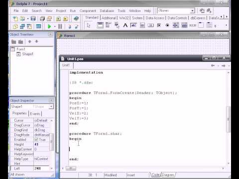 Видео: Delphi (практический курс) - Создаём игру PingPong часть 1
