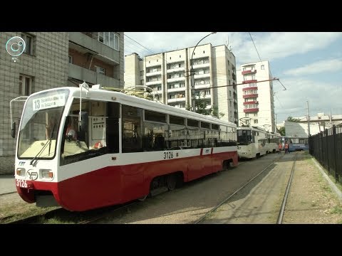 Видео: Трамваи из Москвы вышли на маршрут в Новосибирске