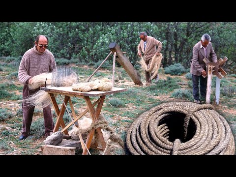 Видео: Канаты и веревки ручной работы. Производство и плетение из растительных волокон в 1996 году