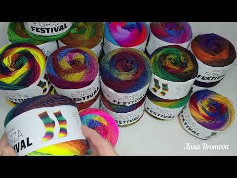 Видео: Шкарпетки із  Forza Festival  / Socks from Forza Festival yarn