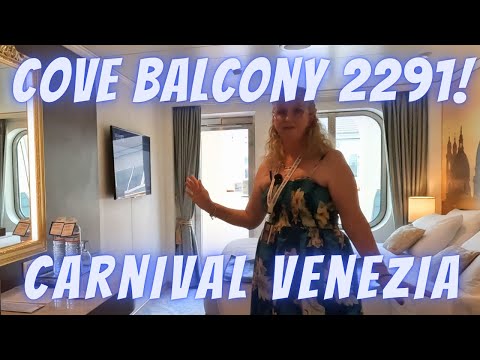 Видео: Полный тур и обзор каюты с балконом Carnival Venezia Cove 2291
