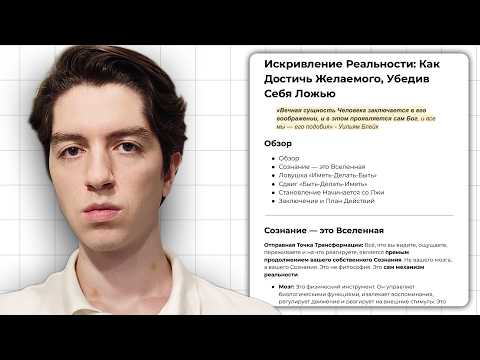 Видео: Как изменить жизнь с помощью лжи самому себе (реальный план)