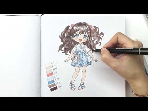 Видео: Как нарисовать аниме? | Видео-урок как нарисовать аниме в стиле Чиби