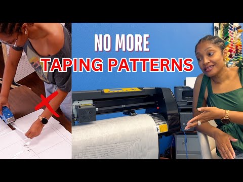 Видео: Как печатать полные выкройки с помощью режущего плоттера для винила! | Режущий плоттер для винила...