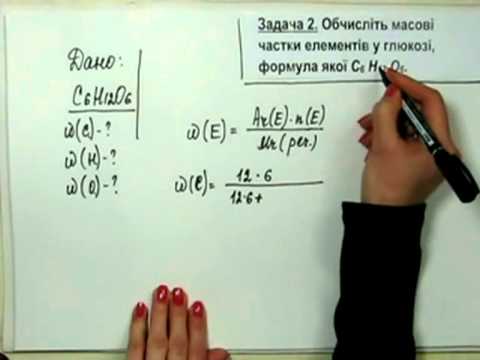 Видео: Задача на визначення  масової  частки елементів