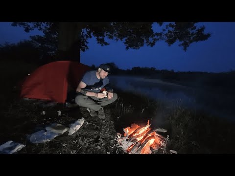 Видео: Одиночный сплав по Клязьме - готовлю фахитос