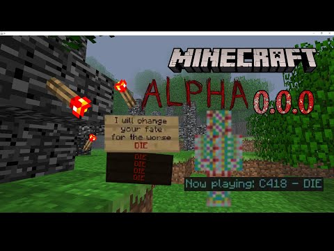 Видео: Minecraft Alpha 0.0.0 страшная версия оказалась дружелюбной...😳