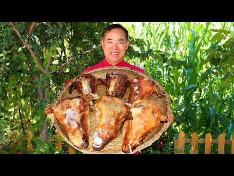 Видео: 6 Больших Бараньих Голов с Секретным Соусом! Кисло, Острый и Вкусный! | Дядя Сельский Гурман
