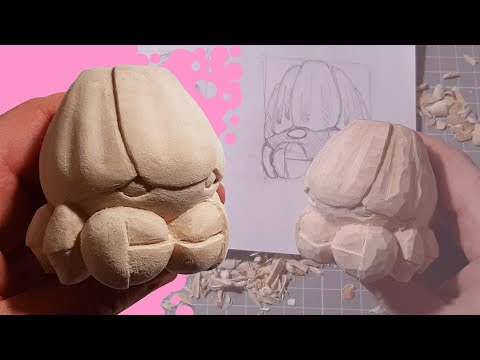 Видео: Резьба по дереву фигурка Краба / Wood carving crab figurine