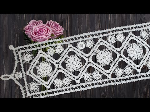 Видео: Салфетка - дорожка. Часть 5 - тесьма №4