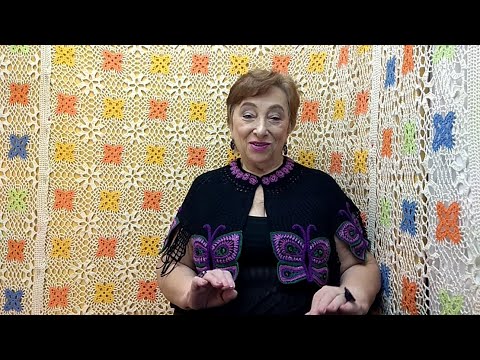 Видео: Пелерина "Бабочки". Мастер-класс по вязанию крючком от О. С. Литвиной.