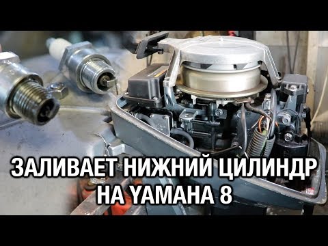 Видео: ⚙️🔩🔧Заливает цилиндр на лодочном моторе YAMAHA 8