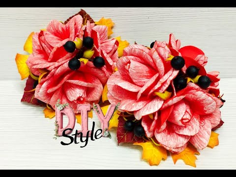 Видео: 🍂Easy DIY Flower Craft for Kids and Beginners! МК осенние заколки!