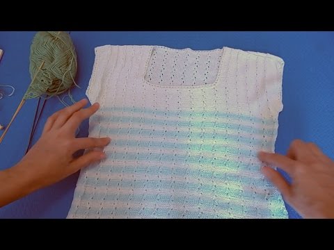 Видео: МК по узору. Вяжем летний топ, джемпер.