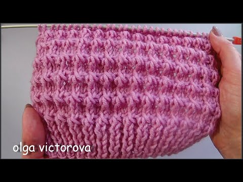 Видео: МИЛОТА, ДА И ТОЛЬКО!  РЕЛЬЕФНЫЙ УЗОР БУСИНКИ 967 Вязание Узоры спицами