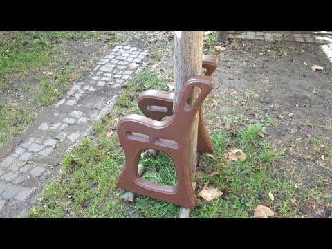 Видео: Лавочка из бетона и дерева. Ч.1 Бетонные опоры / Скамейка / Handmade