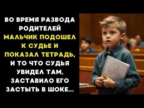 Видео: Во время РАЗВОДА родителей, мальчик подошел к СУДЬЕ и показал ему ТЕТРАДЬ, и то что судья увидел там