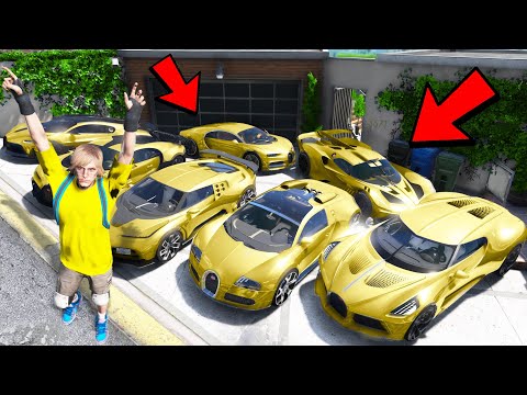 Видео: УГНАЛ 10 ЗОЛОТЫХ ЧИТ BUGATTI У МАЖОРА ЗА 180 СЕКУНД! БИТВА ВОРОВ В ГТА 5!