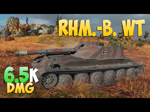 Видео: Rhm.-B. WT - 4 Фрагов 6.5K Урона - Скромный! - Мир Танков