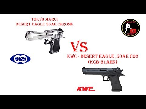 Видео: Сравнение пистолетов DESERT EAGLE .50 AE производства TOKYO MARUI и KWC