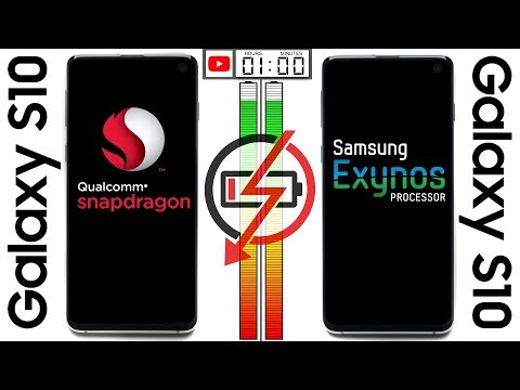 Видео: Тест аккумулятора Galaxy S10 (Snapdragon) и Galaxy S10 (Exynos)