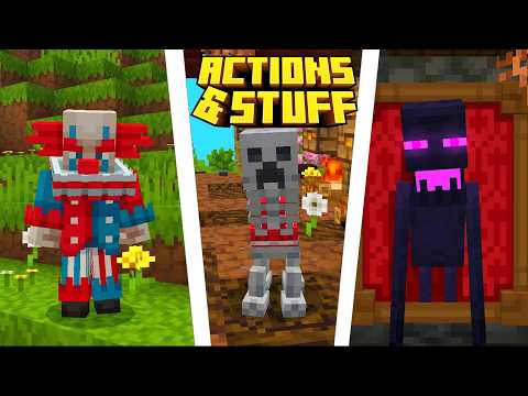Видео: Все СЕКРЕТНЫЕ возможности Actions & Stuff 1.7 (Minecraft Bedrock)